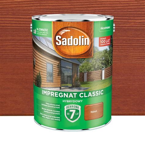 Sadolin Impregnat Classic Hybrydowy Mahoń 4 5L 5327528 Cena Opinie