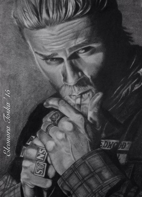 Jax Teller Pencil Drawing Sons Of Anarchy Cartoon Art Air Brush