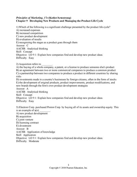 Chapter 9 Marketings Test Bank Principles Of Marketing 17e Kotler