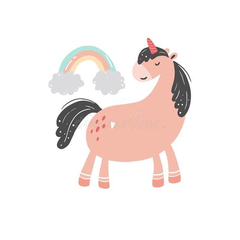 Magic Pink Unicorn Vector Illustration Stock Vector Illustration Of Dream Colorful 173655688