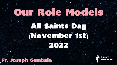 All Saints Day Our Role Models St Malachy