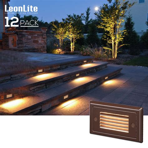 Leonlite Pack Low Voltage Deck Wall Light W Surface Mount Led Step