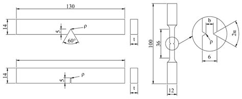 Geometry Of Specimens Tested Specimens Dimensions In Millimeters Download Scientific Diagram