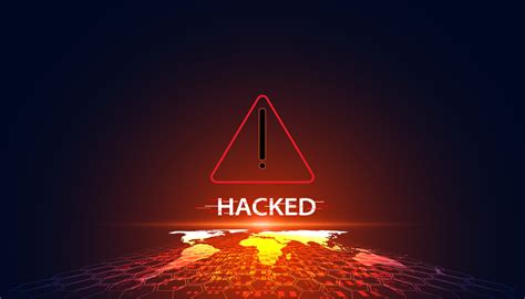 Abstract Hack System Hack Warning Symbol Concept Hacking Warning In The