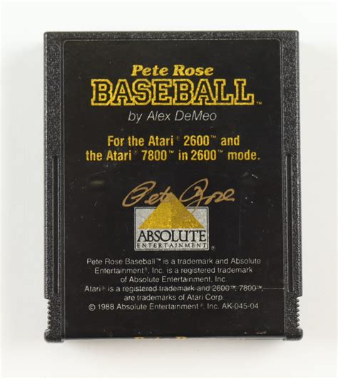 Pete Rose Signed Pete Rose Baseball Atari Video Game Cartridge Jsa