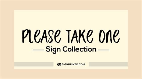 Printable Kindness Please Take One Sign Free Download Pdf