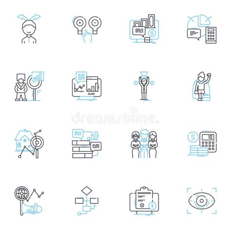 Conjunto De Iconos Lineales De Figuras Y Diagramas Gráficos Gráficos