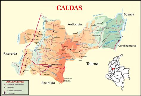 Caldas road map - Full size