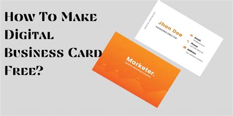How To Make Digital Business Card Free