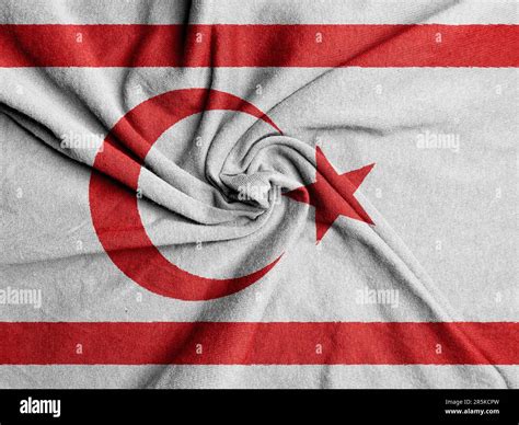 Fabric Flag Of The Turkish Republic Of Northern Cyprus National Flag