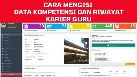 CARA MENGISI DATA KOMPETENSI DAN RIWAYAT KARIR GURU YouTube