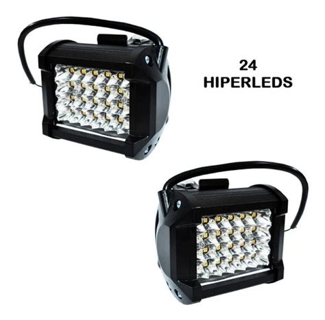 Par Faros Auxiliares Dually Leds Luz Fija Y Estrobo Jeep Env O Gratis