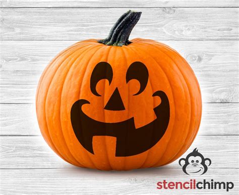 Happy Pumpkin Stencil Halloween Stencil Trick or Treat Fall Stencil ...