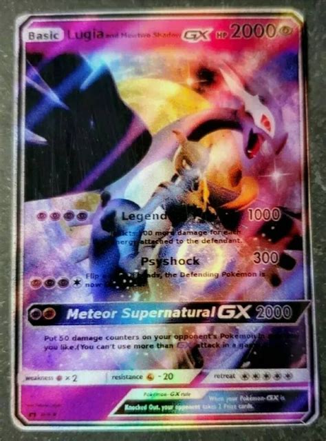 Rare Legendary POKEMON MEWTWO LUGIA Shadow Gx Custom Orica Etsy New