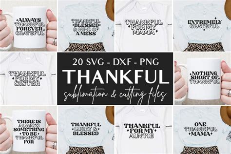 Thankful Svg Thanksgiving Tshirt Designs Bundle