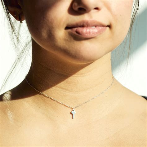 Tiniest Key Charm Silver Catbird