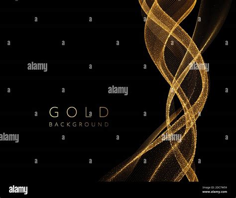 Abstract Shiny Golden Wavy Design Element Flow Gold Wave Stock Vector Image And Art Alamy