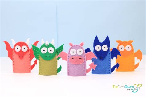 Dragon Finger Puppet Pattern Make You Own Dragons Pdf Etsy