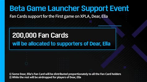 XPLA On Twitter Beta Game Launcher Support Event 200 000 Fan Cards