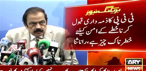 Rise In Terror Activities Alarming Says Rana Sanaullah