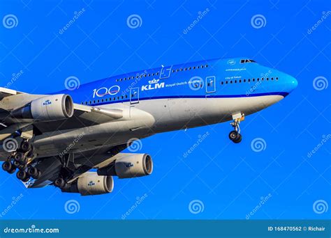 Klm Boeing 747 400 100 Years Livery Editorial Photography Image Of