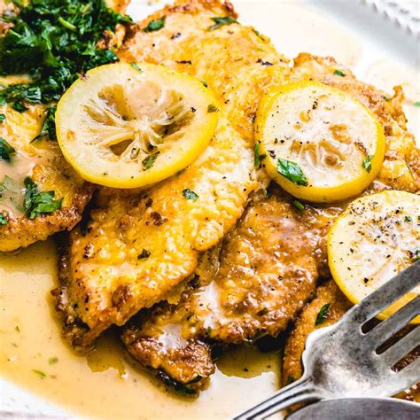 Thin Cutlets Dipped In Flour And Egg Are Tossed A Delicious Lemon Wine And Butter Sauce