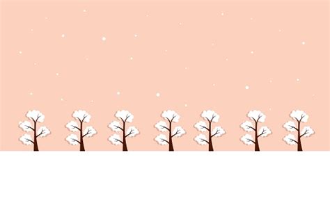 Trees In January While Snow Is Falling Stock Illustration - Download ...