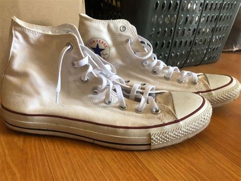 Converse High Top White Fesyen Pria Sepatu Sneakers Di Carousell