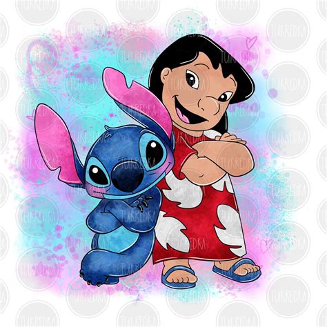 Lilo and Stitch Cute Clip Art PNG, Cartoon Clipart Sublimation PNG - Etsy