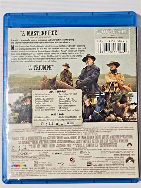 True Grit Blu Ray DVD 2011 Matt Damon Jeff Bridges Josh Brolin