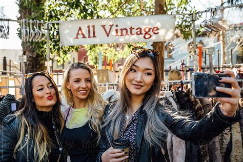 Three Women Take A Selfie Together By Stocksy Contributor Jayme