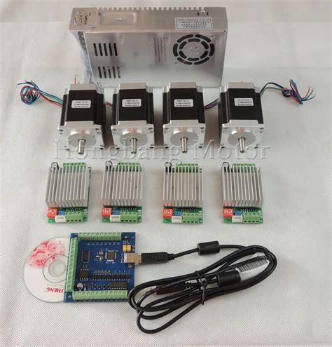 Mach3 CNC USB 4 Axis Kit 4pcs TB6600 Driver USB Stepper Motor