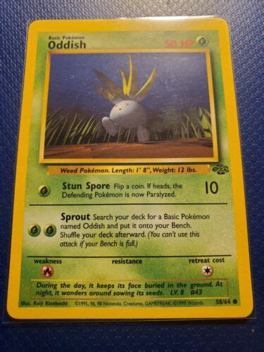 Pokémon TCG Oddish Jungle 58 64 Regular Unlimited Common LP eBay