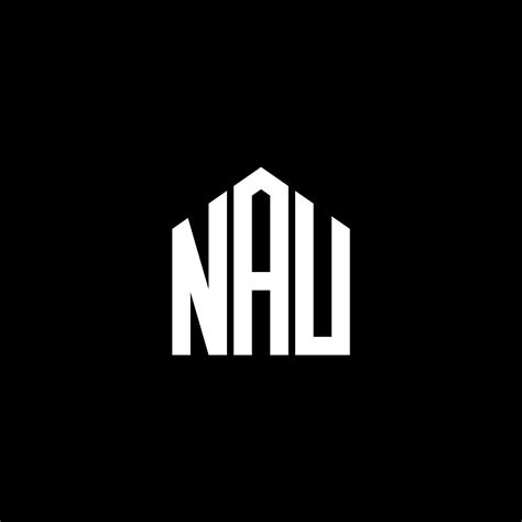 Nau Letter Logo Design On Black Background Nau Creative Initials