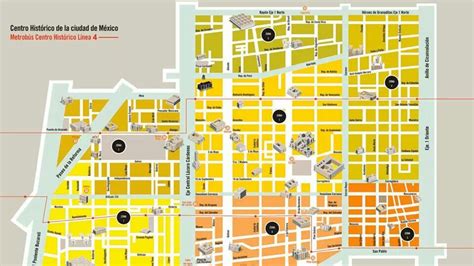 Mapa Centro Histórico Ciudad De México México Ciudades Ciudad De México