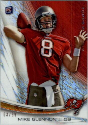 2013 Topps Platinum Prism Refractors Football Card 114 Mike Glennon