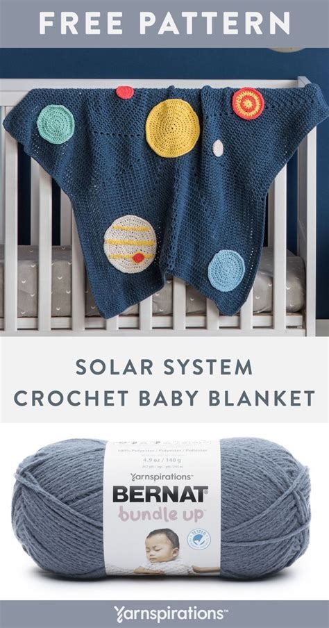 Free Easy Bernat Solar System Baby Blanket Crochet Pattern Crochet