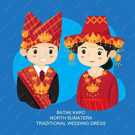 Premium Vector Batak Karo Traditional Wedding Dress