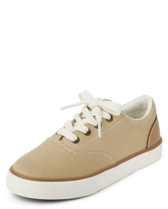 Boys Canvas Low Top Sneakers - TAN | The Children's Place