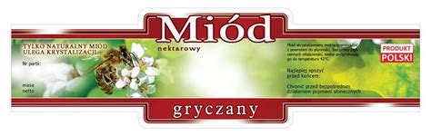 Paczka Etykiet Ozdobnych Na Mi D Gryczany Szt Wz R E Bee