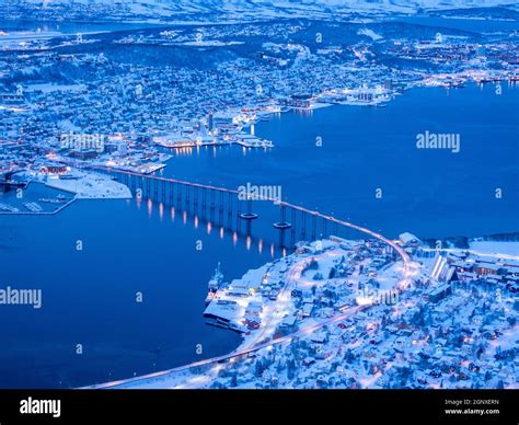 The Tromso Bridge is a road bridge in the city of Tromso which is ...