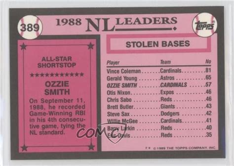 Topps All Star Collector S Edition Tiffany Ozzie Smith Hof