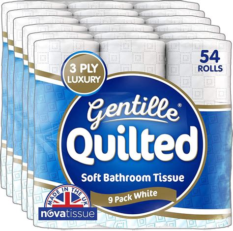 Gentille Quilted Bathroom Tissue Luxury 3 Ply Toilet Paper Soft