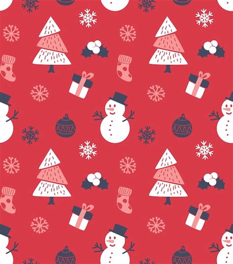 Premium Vector Christmas Seamless Background