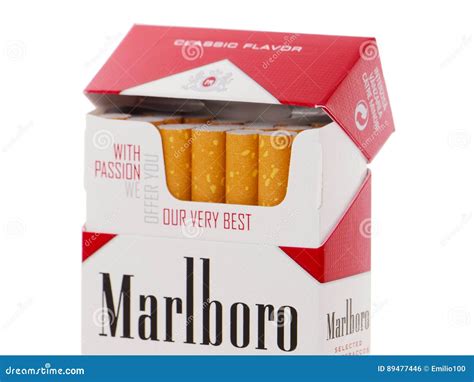 Pack Of Marlboro Cigarettes Made By Philip Morris Editorial Photo