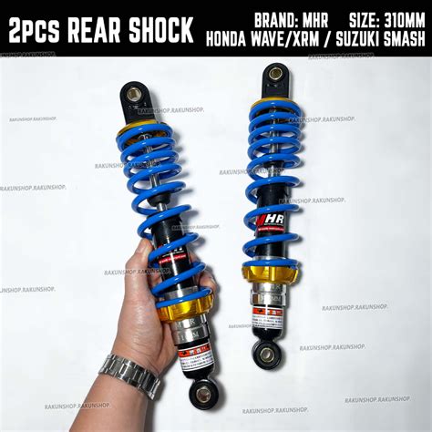 Honda Wave Xrm Suzuki Smash Rear Shock Absorbers Mm Mhr Brand Blue