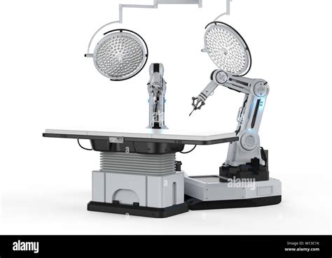 Medical Technology Concept With 3d Rendering Robot Surgery Machine With