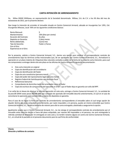 Carta De Intencion De Alquiler Hot Sex Picture