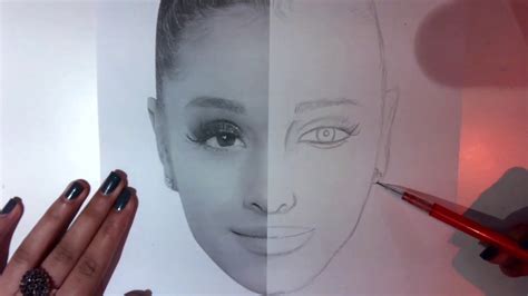 L Year Portraiture Celebrity Half Face Drawing Youtube