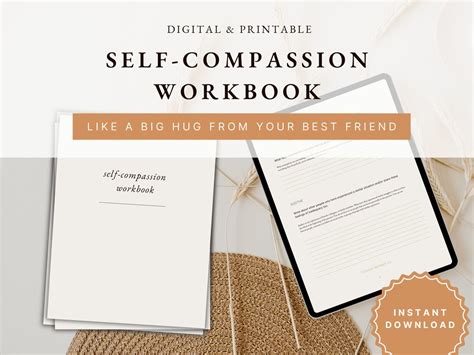 Self Compassion Workbook Printable And Digital Worksheets For Self Compassion And Self Love Mental